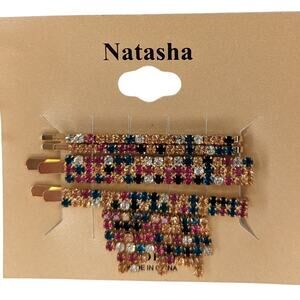 Rhinestone Barrettes Sparkle Hair Slides by Natasha